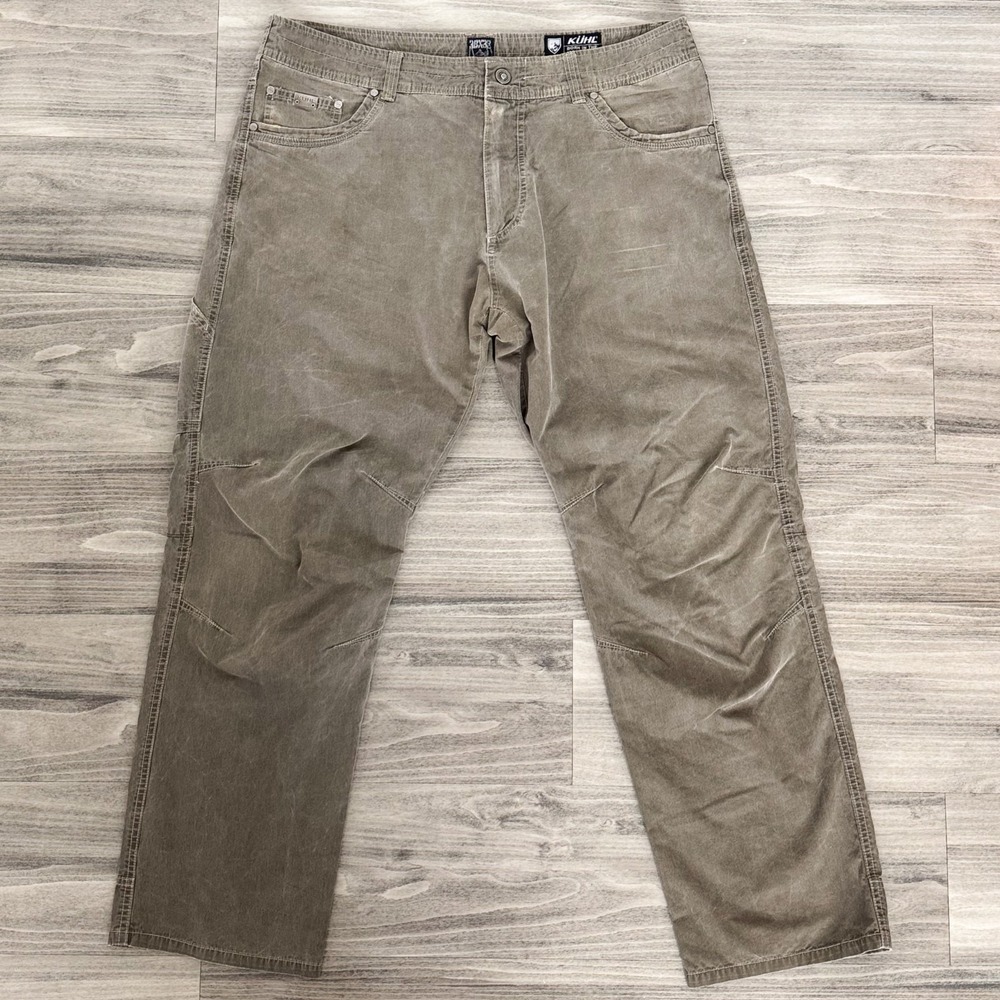KÜHL Revolvr Men's Pants 38x32 Brown Vintage Patina Hiking Outdoor Workwear